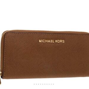 Michael Kors Tan and Gold Wallet
